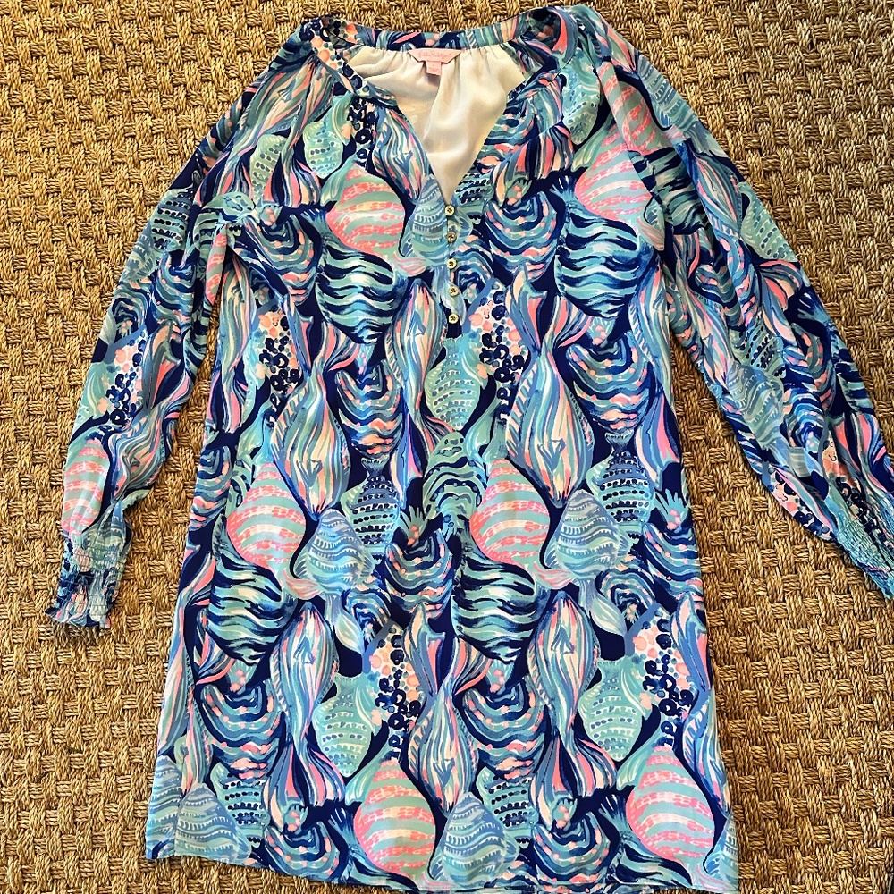 Lilly Pulitzer Smocked Long-Sleeved Dress